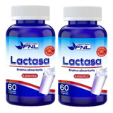 Lactasa Marca Fnl 120 Capsulas 2x60 Caps. Intolerante Lactosa Sabor Natural