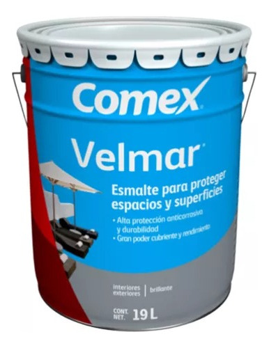 Cubeta Velmar Comex 19lts Alta Resistencia A Intemperie 19lt