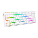 Teclado Meca Redragon Pollux 75% Rgb Branco Switch Red Abnt2