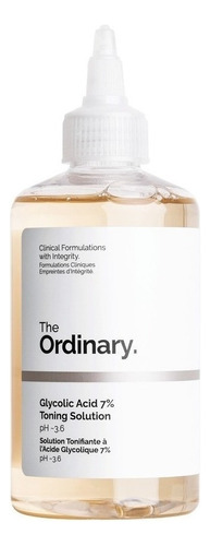 Loción Glycolic Acid 7% Toning Solution The Ordinary Exfoliante Noche Para Todo Tipo De Piel De 240ml/306g 15+ Años