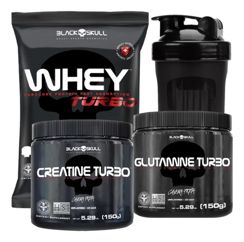 Combo Para Crescer Rápido Na Academia (whey Creatina Gluta)