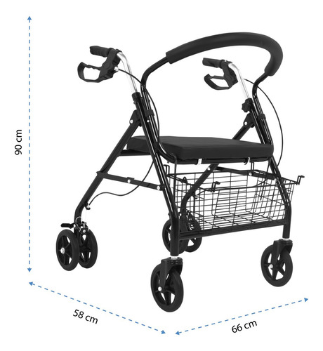 Andadera Con Asiento Para Adulto Onof Ortopedica Rollator