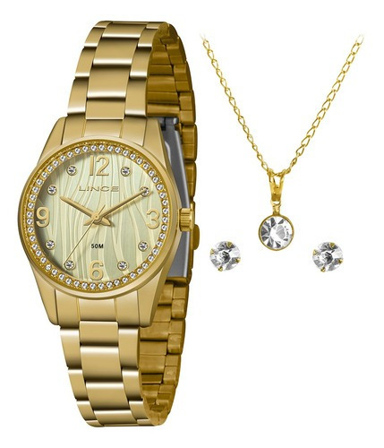 Relógio Lince Feminino Urban Dourado Lrg4669l-kz87c2kx