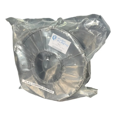 Filamento 3d Pla Push Plastic De 2.85mm Y 1kg Black Pla/2.85 Negro