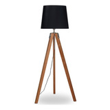 Lampara Pie Moderna Tripode Led Madera Living  Carilux