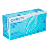 Guante Desechable Nitrilo Azul Tala M Tresor Caja De 100 Und