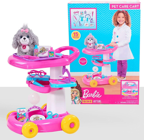 Barbie Pet Care Cart Just Play Juego Veterinaria Mueca Niña