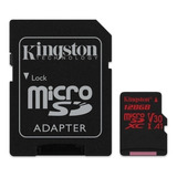 Tarjeta De Memoria Kingston Sdcr  Canvas React Con Adaptador Sd 128gb