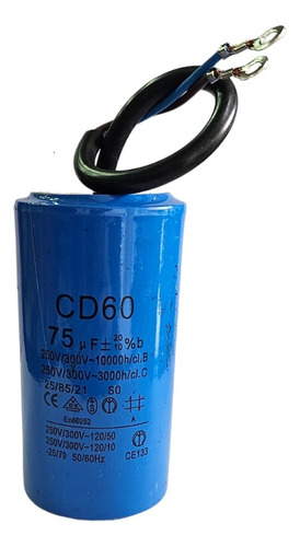 Condensador De Partida 75uf 250v/300v 50/60hz