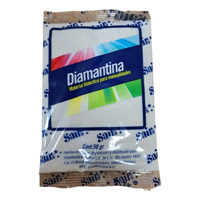 Diamantina Fina 100 Gramos Brillantina Colores Escolar Arte Color Blanco | Meses sin interés