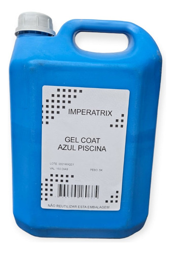 Gel Coat Azul Orto-tinta Para Piscina De Fibra De Vidro- 5kg