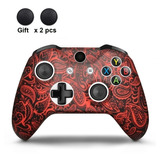 Silicona  Mandalas Rojo + 2 Tapas De Joystick Para Xbox