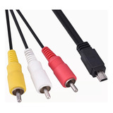 Cable De Vídeo Y Audio Av Mini Usb A 3 Rca Para Cámara Canon