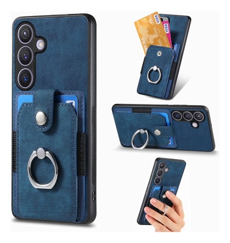 Funda De Teléfono Retro Con Sensación De Piel Para Samsung