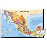 Mapa De México Póster De Pared, 22.375  X 34 , Póste...