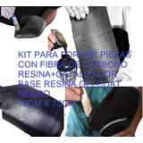 Kit Forrar Fibra De Carbono Real Tela 70x70cm + Kit Resinas