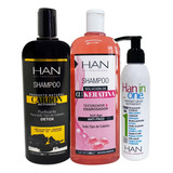 Combo X2 Shampoo Carbon Detox - Keratina + Finalizador Han