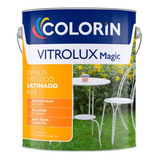 Esmalte Sintetico Negro Vitrolux Magic Colorin Sat 4 Litros Acabado Satinado