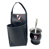 Mate De Acero Inoxidable Y Funda Ecocuero Auto River Plate