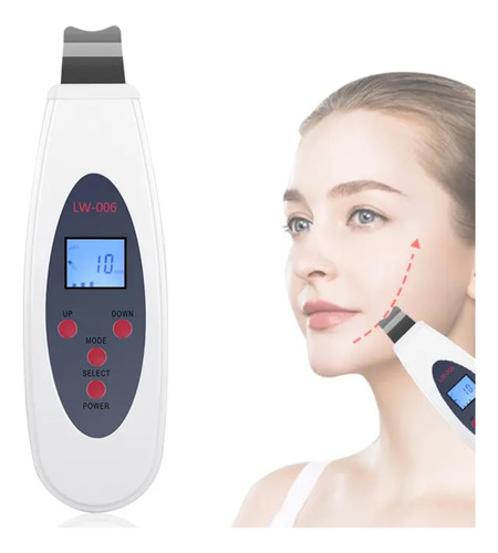 Skin Scrubber  Espátula Facial Ultrasonic Iones Display