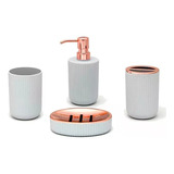 Set 4 Piezas Baño Plastico Deco Bazar Trendy Store