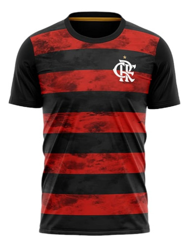 Camisa Braziline Flamengo Arbor Masculina - Preto/vermelho