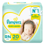 Fraldas Recém-nascido Premium Care 20 Unidades Pampers Gênero Sem Gênero Tamanho Rn