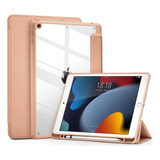 Funda Para iPad 9/8/7 - Oro Rosa Transparente