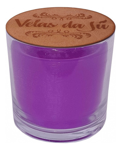 Vela Personalizada Perfumada Artesanal Em Vidro, De Lavanda Cor Violeta Fragrância Diversas Diversas