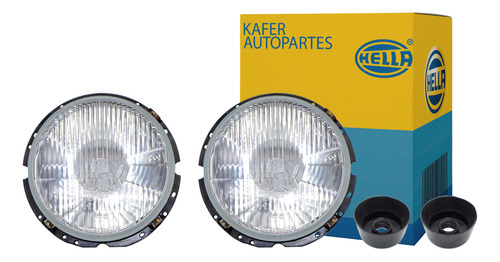 Par Faros Delanteros Vw Vocho Sedan Hella Original 1974-2004