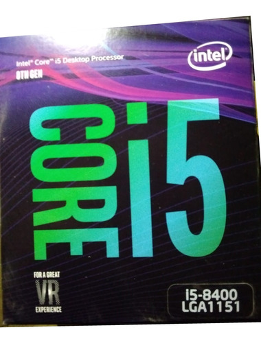 Procesador Gamer Intel Core I5-8400 + Cooler . Embalado New!