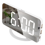 Reloj Digital Led Espejo Mini Reloj Despertador Con Función