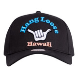 Gorro Snapback Hang Loose Big Shaka Logo Calipso Negro