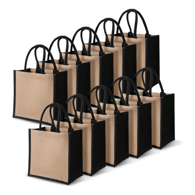 10 Pcs Bolsas Ecológicas De Yute Con Forro De Plástico. | Envío gratis