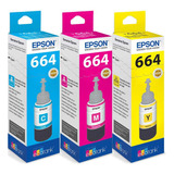 Combo Epson 664 Colores X3 Original L200 L210 L355