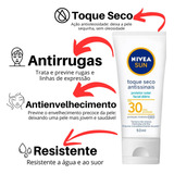 Protetor Solar Facial Nivea 30 Fps Antirrugas Toque Seco