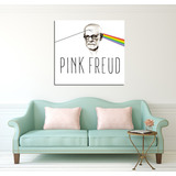 Cuadro 30x30cm Pink Freud Sigmund Freud Psicologia Rainbow
