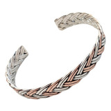 Pulsera Plata 925 Trenza Rígida Pp219 Vikinga