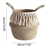 Cesta De Mimbre Seagrass, Maceta Plegable Stor0111