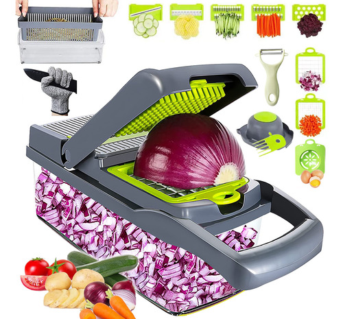 Rallador Cortador Picador De Verduras Fruta Nicer Dicer 17pz