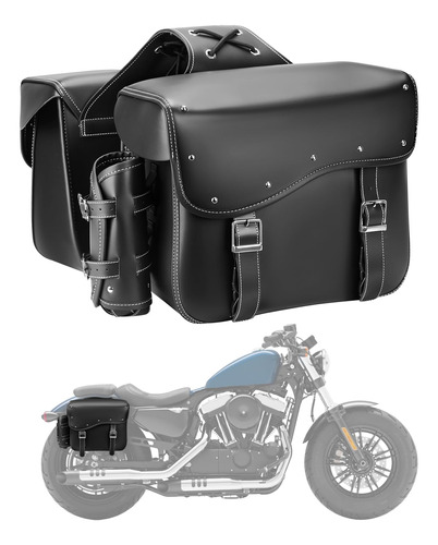 Alforjas Moto Chopper 30 Litros Gran Capacidad Piel Sintétic