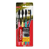 Pack X 4 Cepillos Dentales Colgate Zig Zag Charcoal Carbón