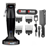 Kit Wmark Ng 222 Prata Com Base Maquina De Corta Cabelo