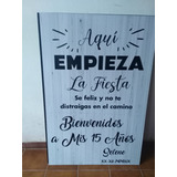 Carteles Boda , 15 Años, Publicitarios, Negocios De Madera