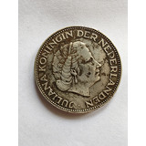 Moneda Paises Bajos 2 1)2 Gulden 1960 Plata 0.720 (x1318