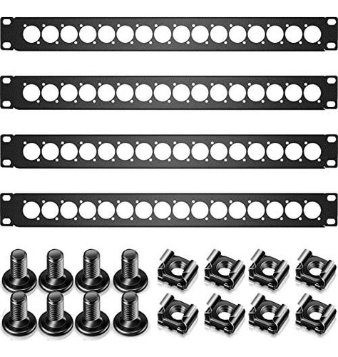 Panel Montaje Rack 1u Xlr Hdmi Audio 4pzs 19   (serie 16d)