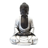 Buda Plateado Hindú Meditación Deco Zen Hogar Jardín