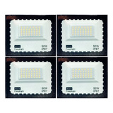 Kit 4 Refletor Led 50w Ip67 Luz Branca Holofote Chip Smd