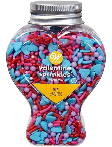 Grageas (sprinkles) Confeti Corazones - 112g - Wilton