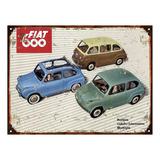 Cartel De Chapa Publicidad Antigua Fiat 600 M255